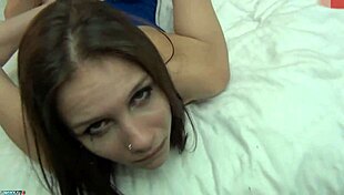 German Brunette Deepthroats And Gets Anal Fucked In Handcuffs