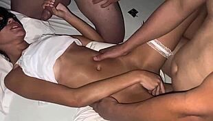 Gym Babe Asks Two Men to Take Turns Fucking Her