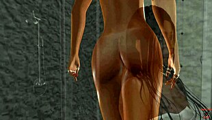 A relaxing shower session with a teen in the bathroom