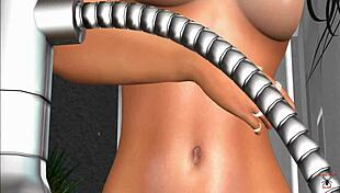 A relaxing shower session with a teen in the bathroom