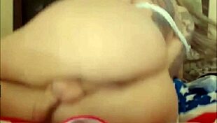 Tranny passionately fingers her ass on cam.