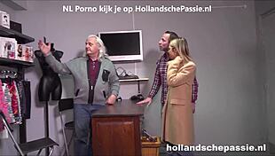 dutch babe with glasses gets a nice big cock