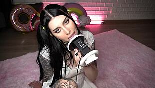 Honey Haze Kneels Wet for Russian Lick Orgasm