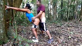 In the park, teen amateur gives ass for big cock blowjob and anal 😏🍆