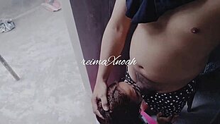 Pinay student faces a construction boy's threat in public outdoor spot