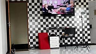 called two hot sluts to watch tv. surprised my buddy who drilled both eliane furacao and lorrany exotica full on red