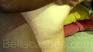 Bella, the married woman, gives in to the single naughty guy in interracial cuckold scene