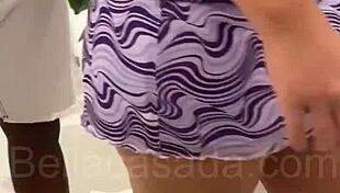 Bella, the married woman, gives in to the single naughty guy in interracial cuckold scene