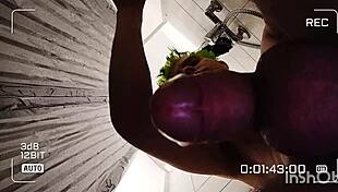 Huge Muscular Bodybuilder In Crazy Cosplay Shows Monster Eggs On Webcam!
