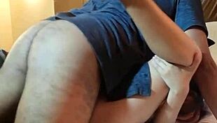 Petite emo girl fucks passionately in hotel, her big ass bouncing wildly.