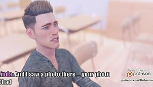 Linda the Teacher in Stockings Cheats with Cock, Leading to a Creampie in This Cartoon Comic Episode