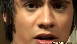 Amateur twinks engage in rimming, blowjobs, and anal fingering during gay masturbation session