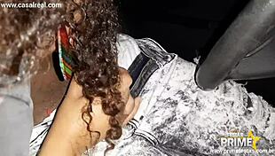 Detailed Scene of Jessyca Arantes, an 18-Year-Old Teen, Getting Fucked in the Car Before Entering the Hotel Due to Intense Desire