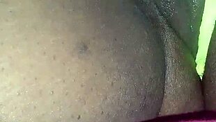 Pretty Ebony Wife Fingers Her Shaved Wet Pussy Intensely