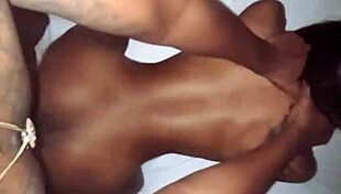 Slim thick ebony stripper rips clothes while talking smack on monster cock pov