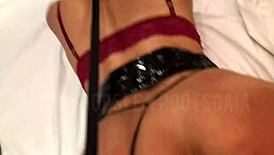 Intense Orgasms with Hornyhorsee in Latex Skirt