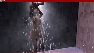 hey, check out this 3d slut in the shower with hairy body and pierced nipples