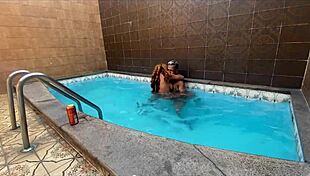 I picked up this sexy tattooed chick at the pool for some hot sex