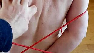 Hard dressage for bound female slave with bondage and spanking! 😩🔗