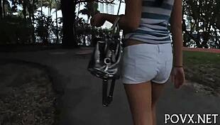 outdoor blowjob pov, teen sucking hard