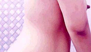 Big tits and boobs dripping water in cumshot scene.