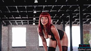 Hey, check out ebony milf jenna foxx's big ass solo softcore with playboy vibes