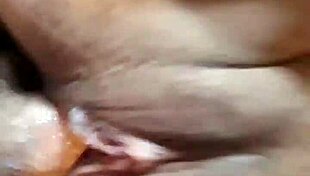 In a close-up POV, the deep insertion into her pussy unfolds intensely