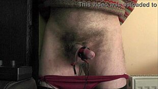 watch me cum standing without hands using estim for intense orgasm