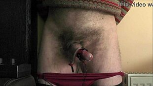 watch me cum standing without hands using estim for intense orgasm