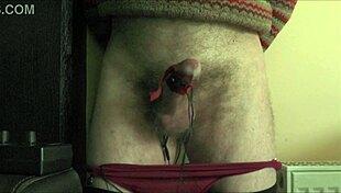 watch me cum standing without hands using estim for intense orgasm