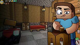 lovely bride rides in wild minecraft hentai parody wedding scene