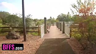 Hot BFFs Chloe Temple, Aubry Babcock, Sawyer Cassidy crave protein after workout.