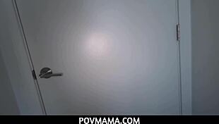 Povmama catches newly wed hot stepmom with juicy lips and big ass for not home fucking