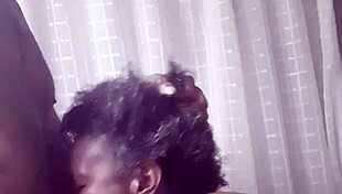 homemade bathroom session with a black couple