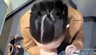 that amateur german girl gets a facial in the mall's changing room