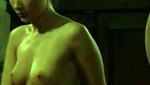 Curvy Big-Boobed Girls Whip Innocent Lesbian in Bondage