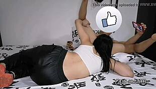 young colombian american couple, no more solo masturbation in homemade video