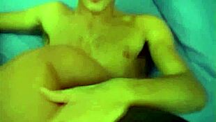 The lustful gay twink indulges his boyfriend's monster cock with deep blowjob and handjob leading to cum