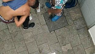 Intense Brazilian Gay Voyeur Caught Barebacking Behind Scenes