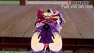 Raiden Mei Bent Over and Fucked!