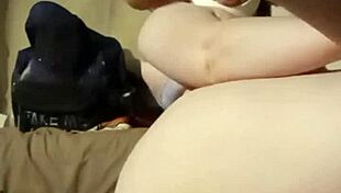 Oh wow, look at those feet in purple lace lingerie!