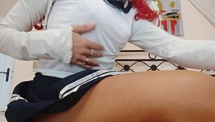 Petite babe begs during taboo anal roleplay