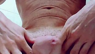 He STROKES the HUGE COCK until he CUMS a DELAYED THICK LOAD