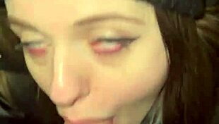 Beautiful Teen Gives Sweet Blowjob in Elevator, Ends with Cum on Ass