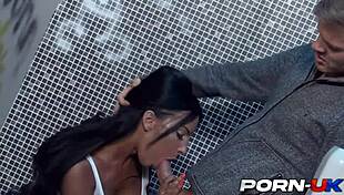 Cock-Hungry UK Milf Elicia Solis Devours Dick in Public Toilet