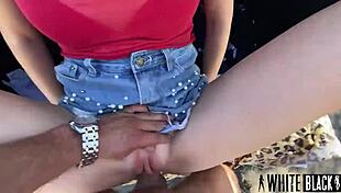 i roughly fucked that milf in her ass on the road, she squirted and creampied