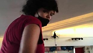 Gym Babe Almost Caught Naked Workout