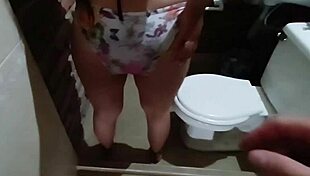 Wow, my boyfriend nails me in a pool bathroom!