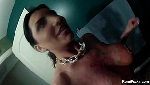 Romi Rain's Intense Backstage Lesbian Action with Big Tits and Ass