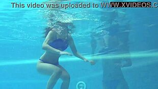 Big Titties And Ass Teen Swimming Naked In Pool